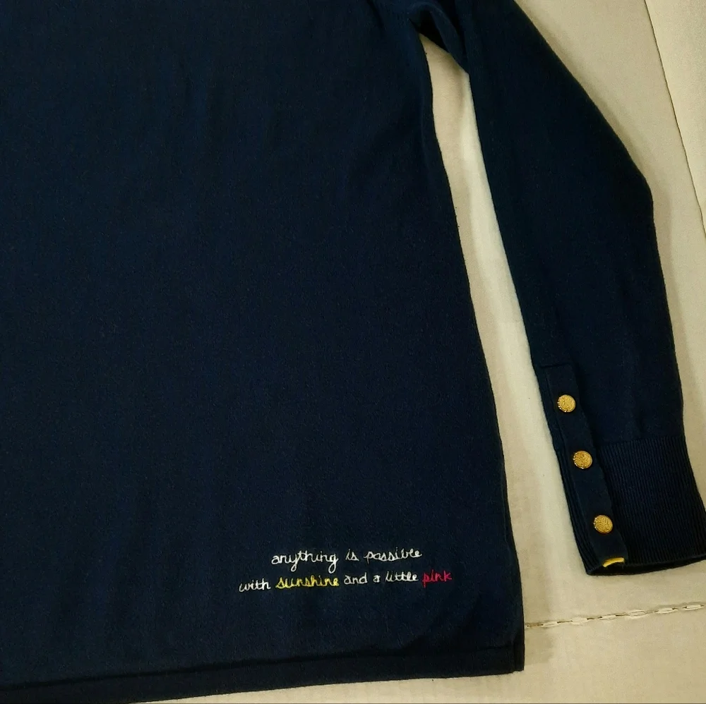 Lilly Pulitzer Dinah Crewneck Sweater in True Navy